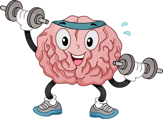 Καρτούν εγκεφάλου που κάνουν γυμναστική