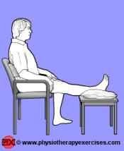 Ασκήσεις γόνατο - Διάταση εκτεινόντων γόνατος σε καθιστή θέση