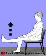 Ασκήσεις γόνατο - Έκταση γόνατος από καθιστή θέση