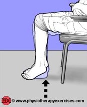 Ασκησιολόγιο αχιλλείου τένοντα - Σήκωμα φτέρνας από καθιστή θέση