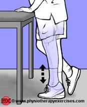 Ασκησιολόγιο αχιλλείου τένοντα - Σήκωμα φτέρνας από όρθια θέση με το ένα πόδι